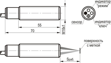 схема оптического датчика метки серии OD