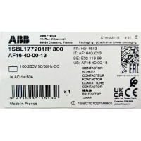 Этикетка от упаковки ABB AF16-40-00-13