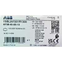 Этикетка от упаковки ABB AF38-40-00-13