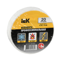 Изолента 0,18х19 мм белая 20 метров IEK UIZ-20-10-K01