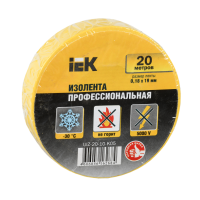 Изолента 0,18х19 мм желтая 20 метров IEK UIZ-20-10-K05