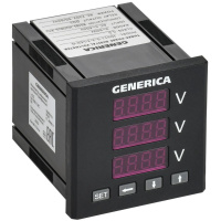 Вольтметр цифровой GENERICA IDV11-5-3-3-LED-G