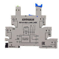монтажная колодка с винтовыми клеммами для однополюсных реле KIPPRIBOR PYF-011BE/3.24DC.24DC