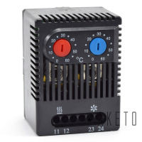 Двойной термостат (NC+NO) для управления нагревателем и вентилятором MEYERTEC MTK-CT2