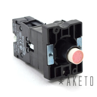Основание с модулем подсветки, 1NC блок-контакт, красный, 24V AC/DC, пласт. MTB2-EW614
