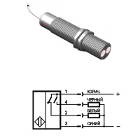 Бесконтактный фотоэлектрический датчик ретрорефлекторного типа производства ТЕКО модель OX A42A-31P-1500-LZ и схема его коммутационного элемента