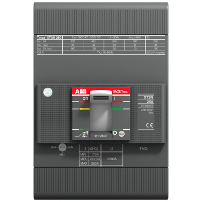 Автоматический выключатель в литом корпусе XT3N 250, TMD, In=250A; SACE ABB Tmax XT