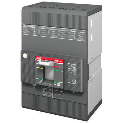 Автоматический выключатель в литом корпусе XT3N 250, TMD, In=250A; SACE ABB Tmax XT