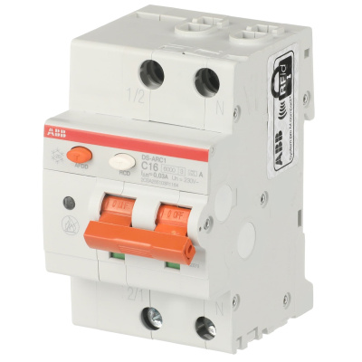 Устройство защиты от дугового пробоя ABB DS-ARC1 C16 A30 Со встроенным RCBO 6 кА 1P+N 16A 30mA тип A