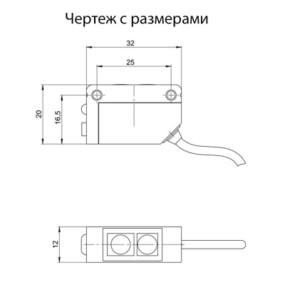 Бесконтактный фотоэлектрический диффузный датчик KIPPRIBOR OK30-DI0035N4.U1.K