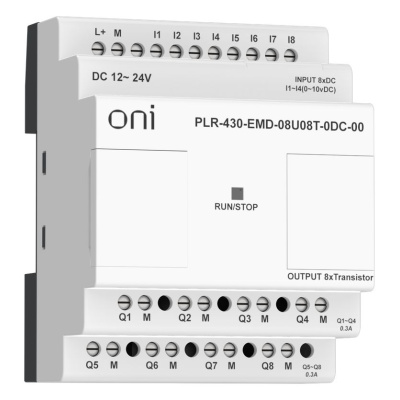 ПЛК 430 Модуль расширения входов выходов 4 DI 4 UI (0-10 В/DI) 8 TO 24В DC ONI