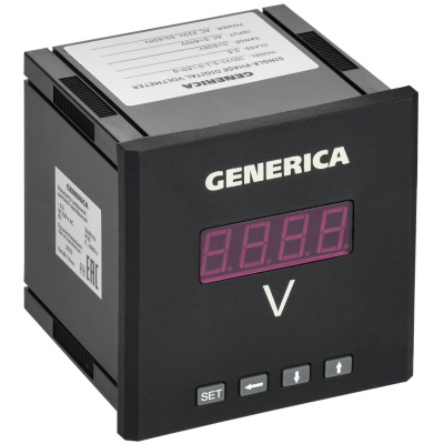 Вольтметр цифровой GENERICA IDV21-5-1-0-LED-G