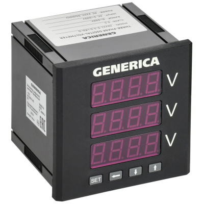 Вольтметр цифровой GENERICA IDV21-5-3-0-LED-G