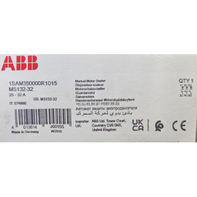 MS132-32Этикетка от упаковки ABB MS132-32