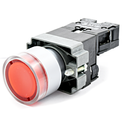 Кнопка с LED подсветкой красная MTB2-BW3463 общий вид