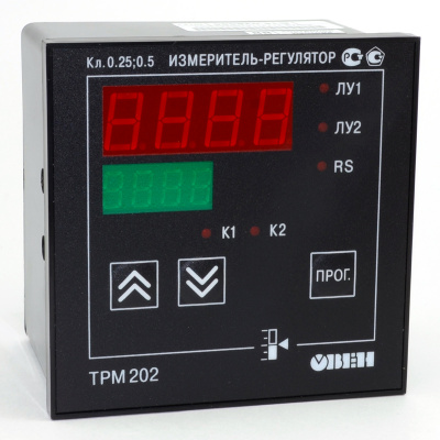 Измеритель-регулятор двухканальный с интерфейсом RS-485 ОВЕН ТРМ202-Щ1.РР