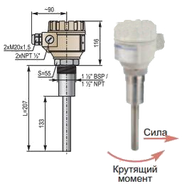 Габариты стандартного датчика