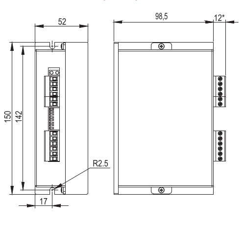 Габаритные и установочные размерыдрайвера SMD-DM860D